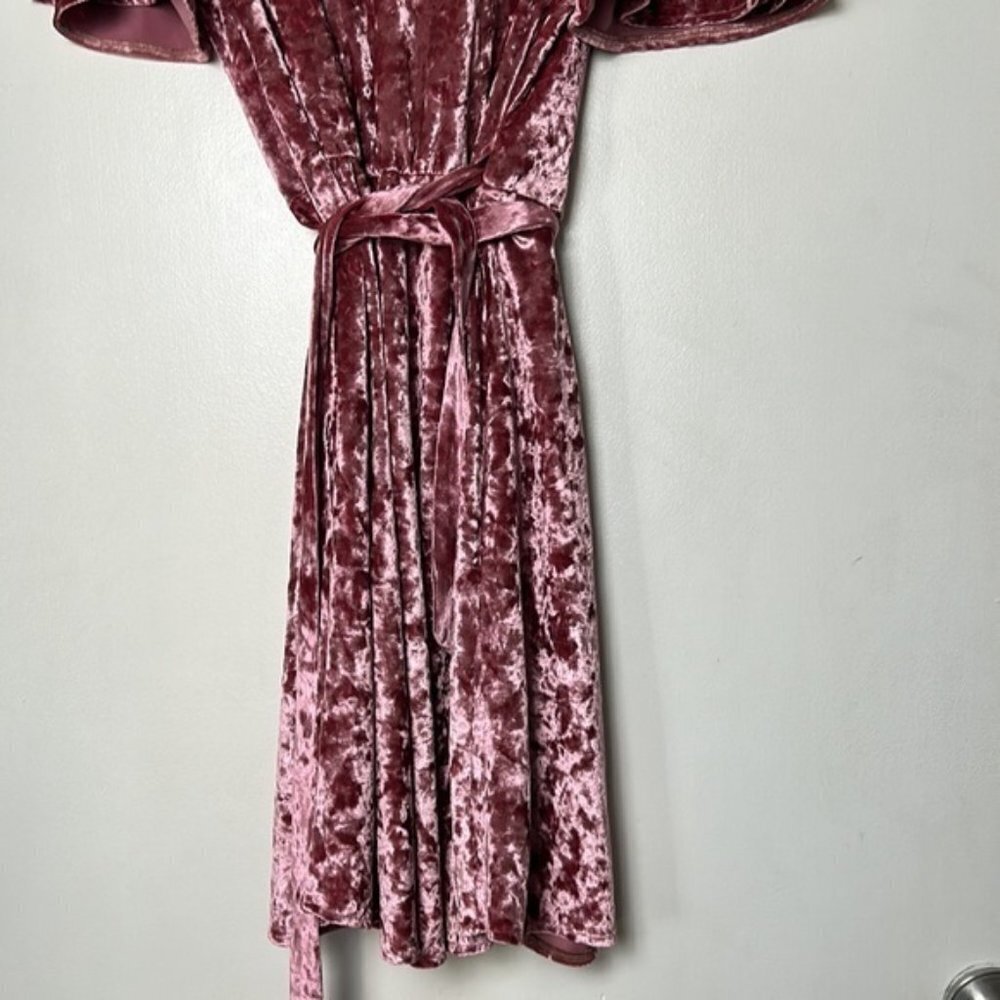 Show Me Your Mumu Andrea Crushed Velvet Wrap Dress S - Picture 11 of 11